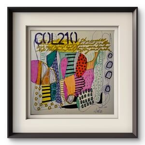 Abstract Graff Multicolor Art 8.5x8.5 - One of a Kind